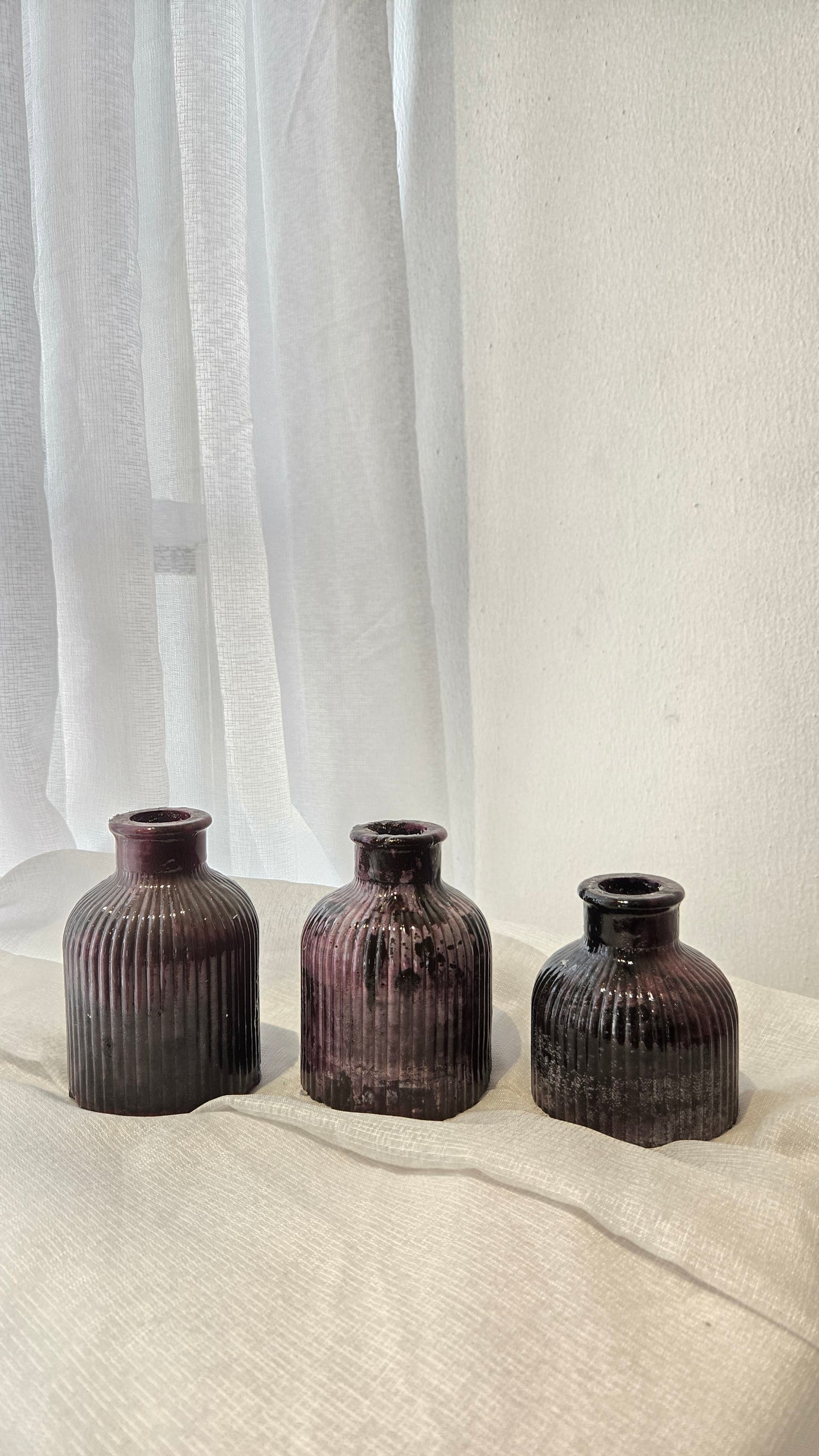 Mini Chunky Vase / Candle holder (set of 3)