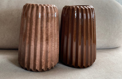 Ribbed Vases