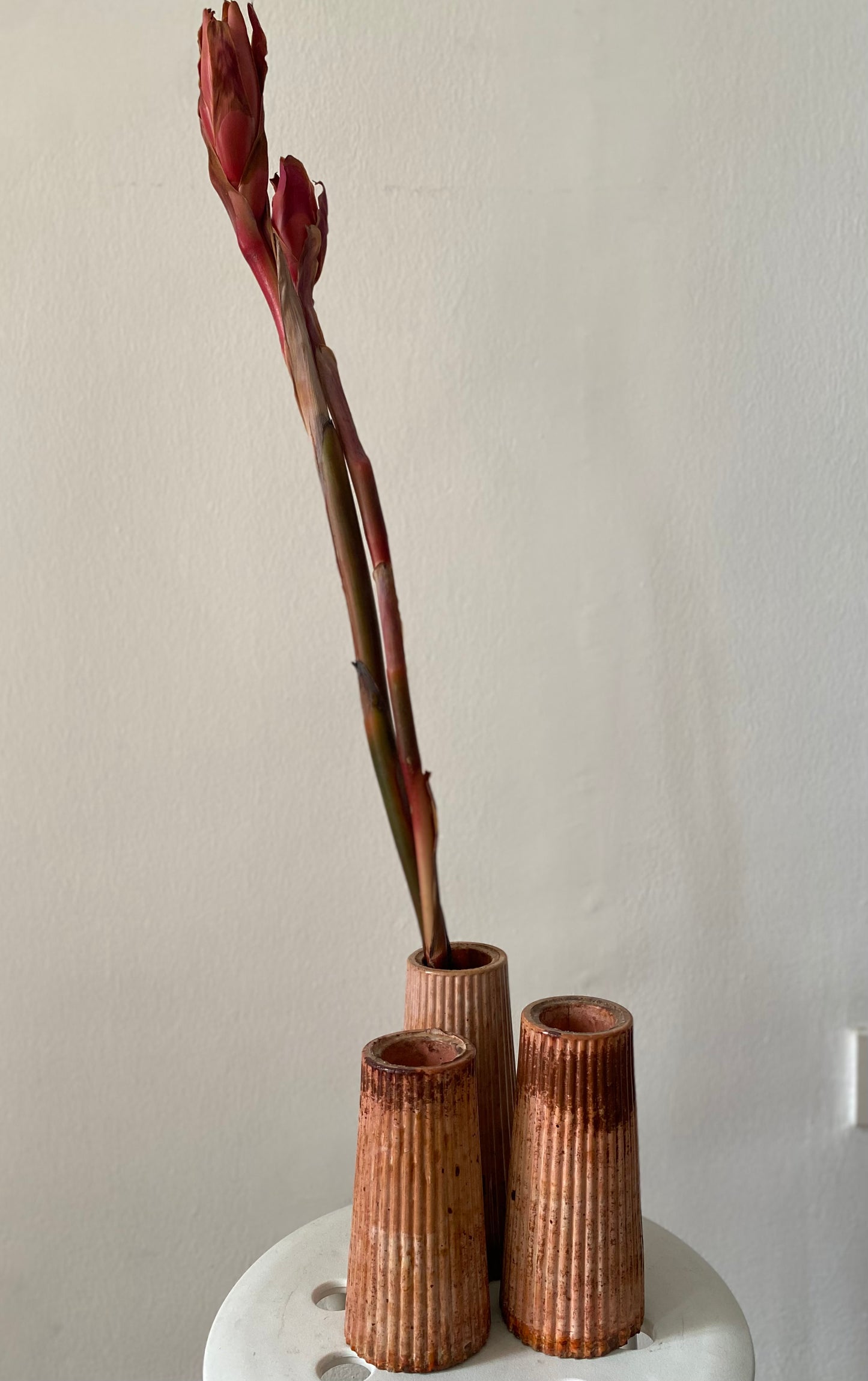Tapered Ribbed Vase (Set of 3)
